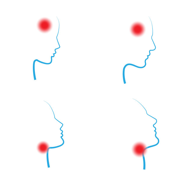 头和喉咙痛素材图片