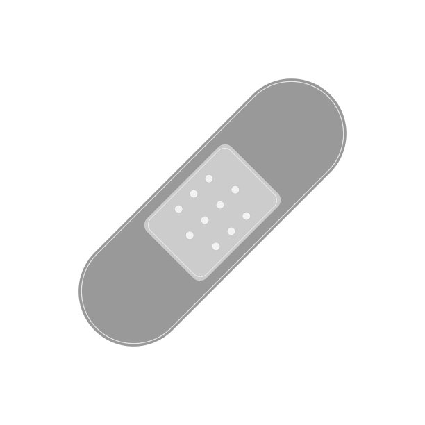 court plaster. Adhesive bandage. Vector icon图片下载
