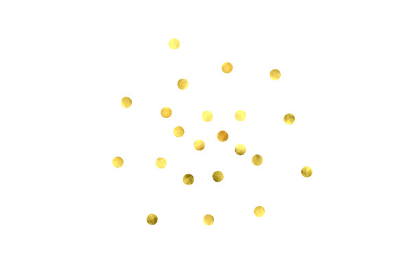 一轮黄金五彩纸屑。图片下载