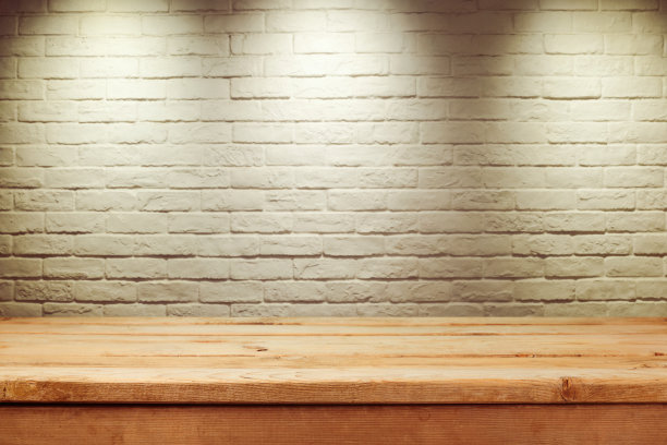 复古背景与空木桌图片下载