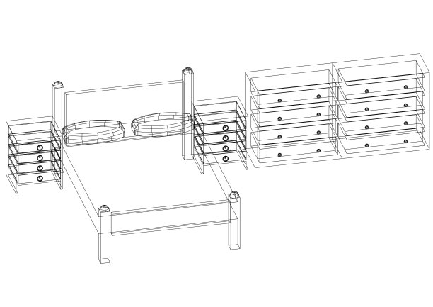 卧室3D蓝图-孤立图片下载