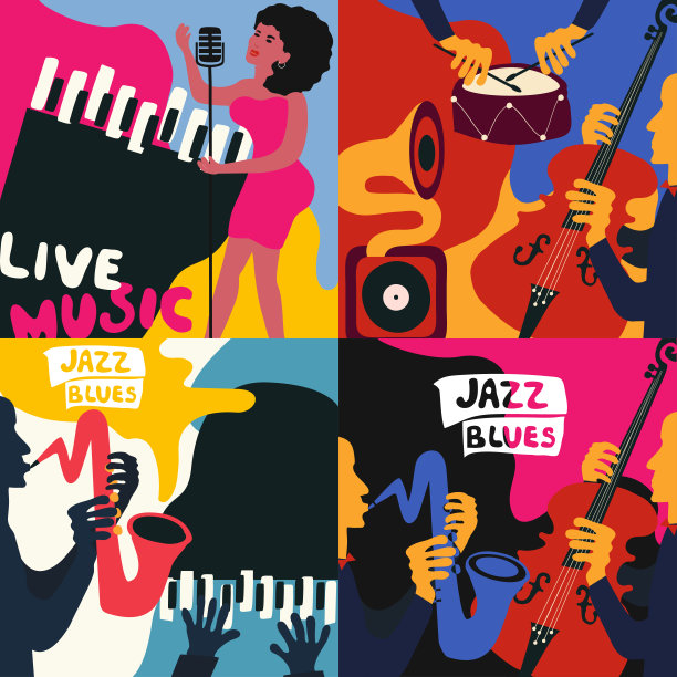 一套音乐卡片和横幅图片下载