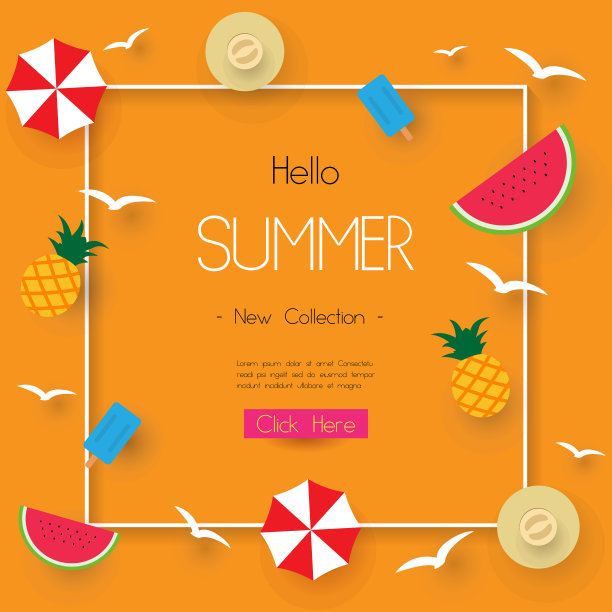 夏季超级销售，矢量插图模板海报宣传册券和横幅，夏季新收藏，促销折扣图片下载