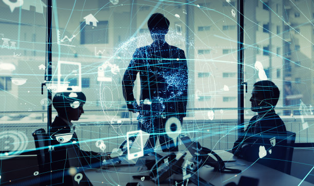 商业和技术概念。物联网(物联网)。信息通信技术(ICT)。Aritificial情报(AI)。图片下载