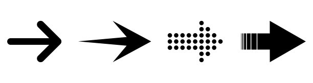 设置箭头图标。不同的黑色箭头符号。商业信息图的元素-股票向量图片下载