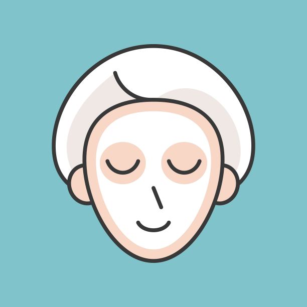 面膜，美丽概念填充轮廓图标图片下载