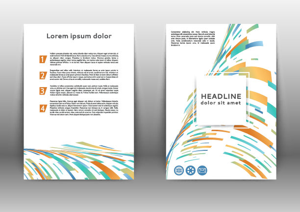 抽象的彩色小册子图片下载