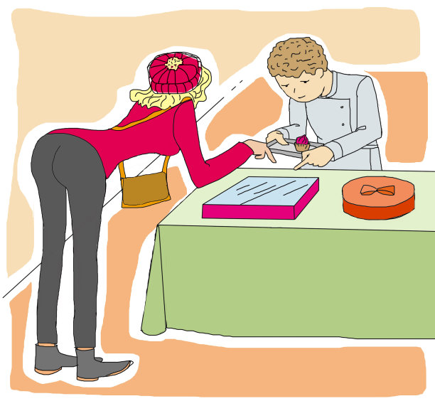 糖果店里的一个要求很高的年轻女人图片下载