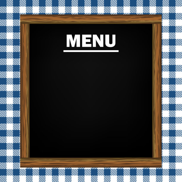 菜单黑板上的方格图案背景图片下载