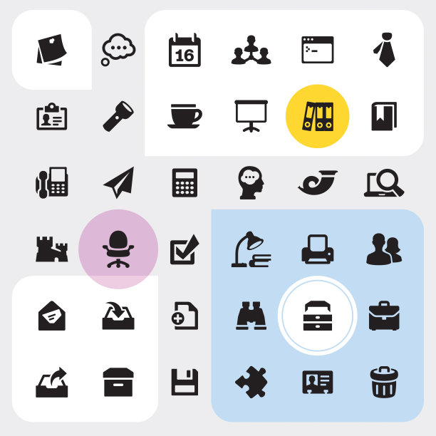 办公室和工作地点-图标设置图片下载