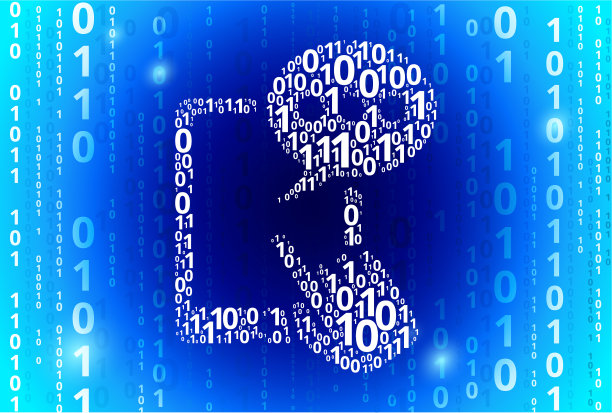 平板通讯二进制码蓝色矢量模式背景图片下载