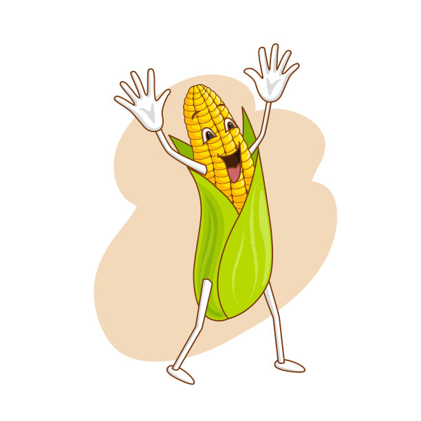 欢快的情感蔬菜在卡通风格与轮廓图片下载