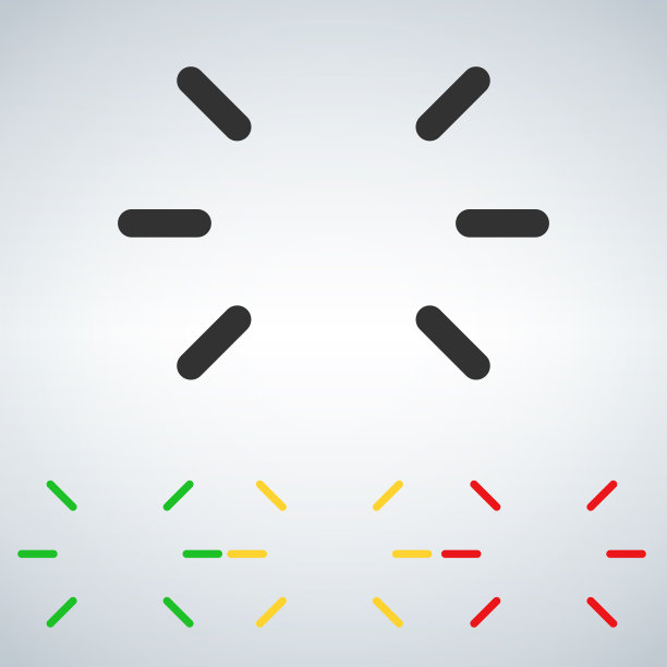 Led闪烁状态灯图标绿色，黄色，红色。矢量插图孤立在现代背景。图片下载