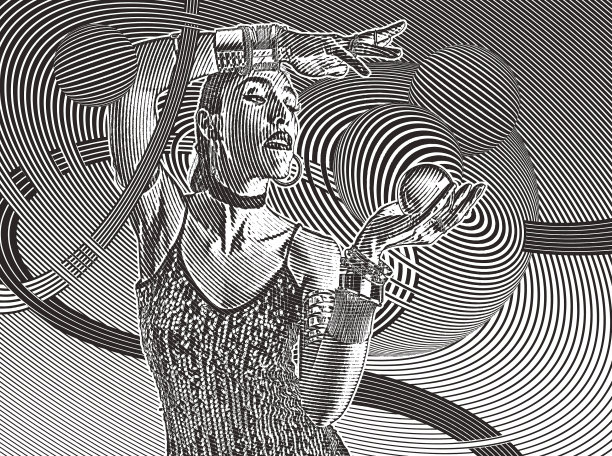 美丽的西班牙算命师和水晶球图片下载