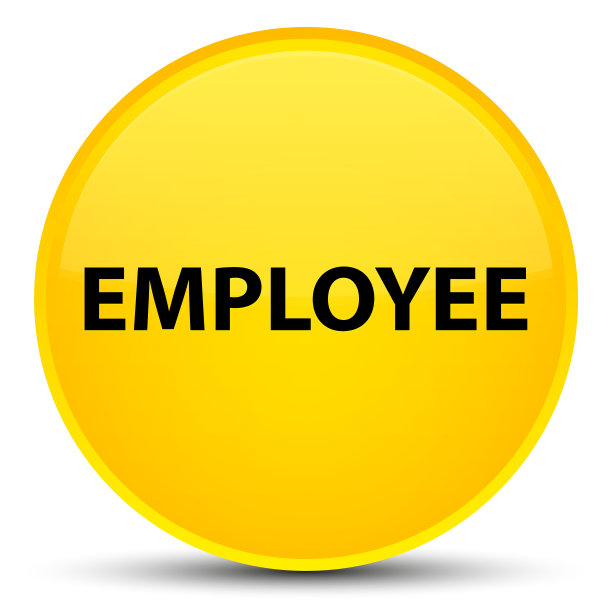 员工专用黄色圆形按钮图片下载