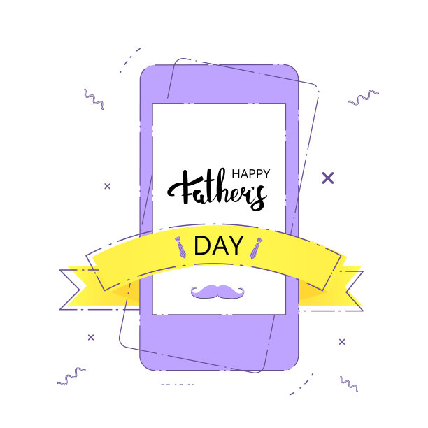 祝您父亲节快乐。矢量插图。图片下载