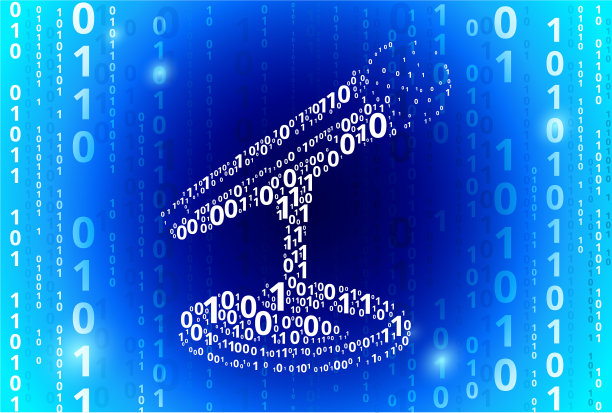 麦克风二进制码蓝色矢量模式背景图片下载