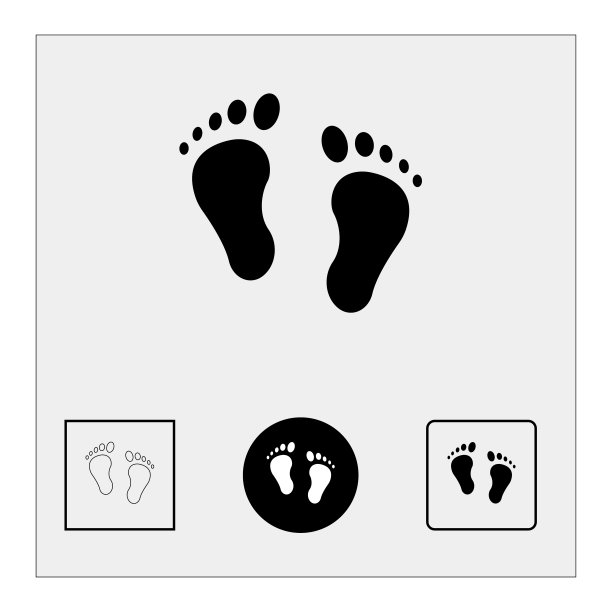 足迹图标。矢量图图片下载