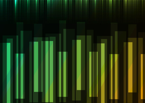 绿色的速度条重叠在黑暗的背景中图片下载