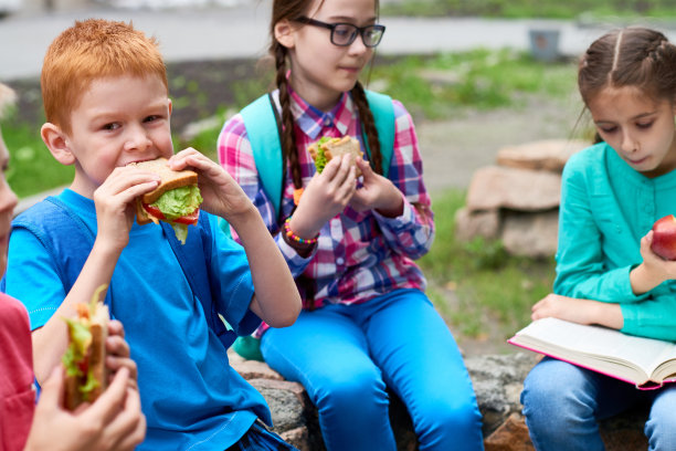 小学生户外午餐图片下载