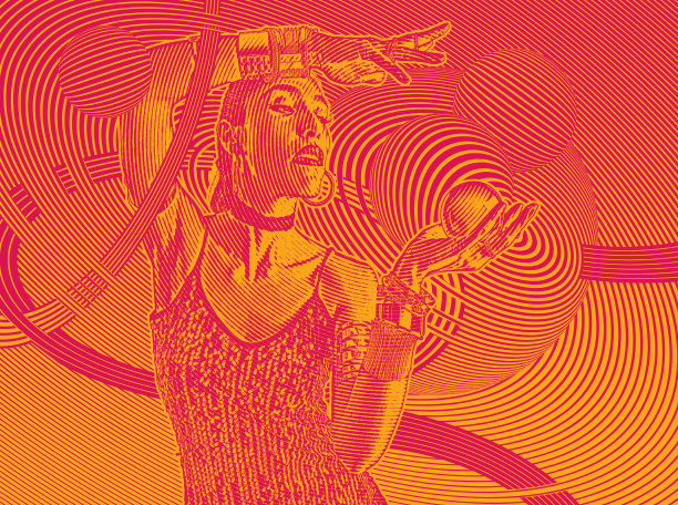 美丽的西班牙算命师和水晶球图片下载