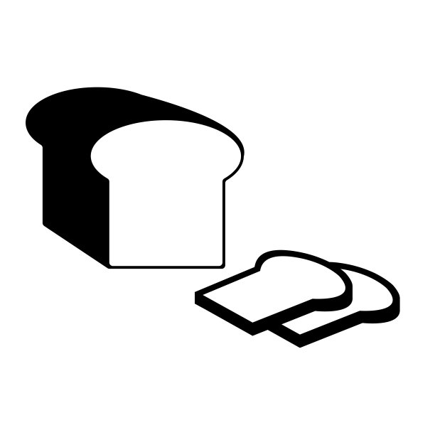 面包图标黑白矢量图片下载