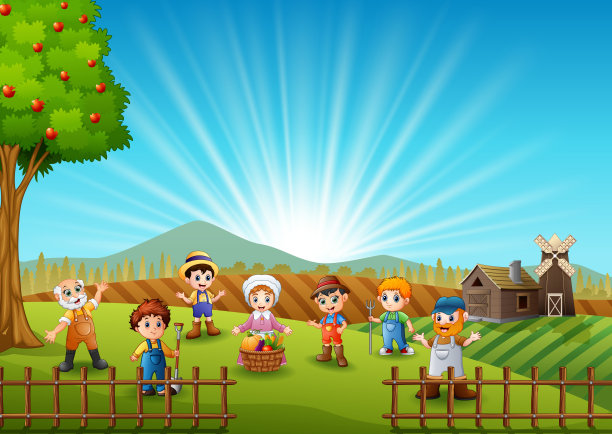 早上在农场组织农民和园丁图片下载