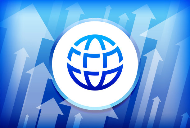 全球蓝色箭头背景图片下载