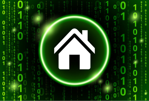 家庭二进制代码矢量模式背景图片下载