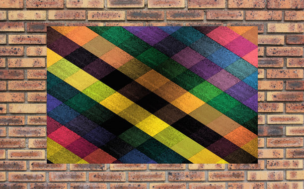 砖墙上的手绘哈利奎恩风格艺术图片下载