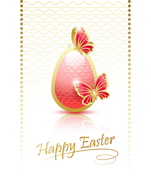 复活节快乐。优雅的贺卡。图片下载