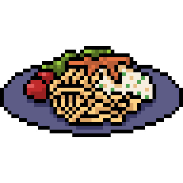 矢量像素艺术孤立的卡通图片下载