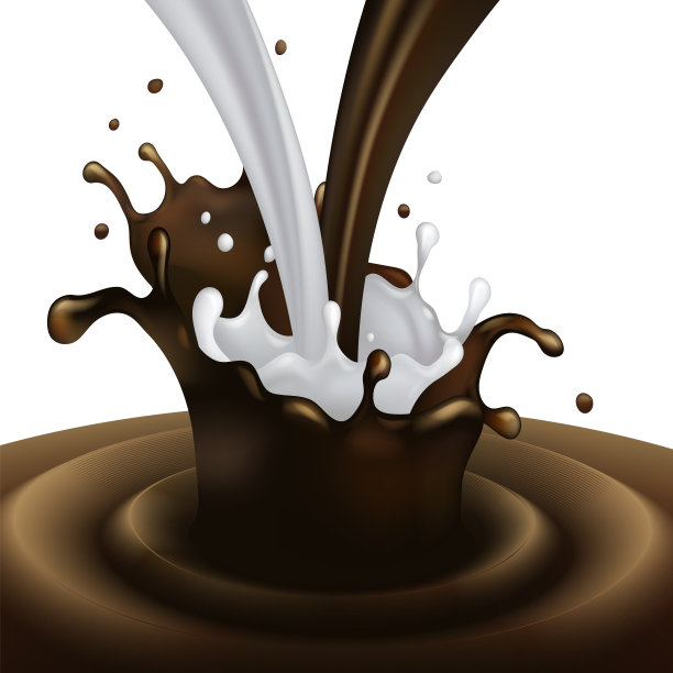 巧克力和牛奶飞溅图片下载