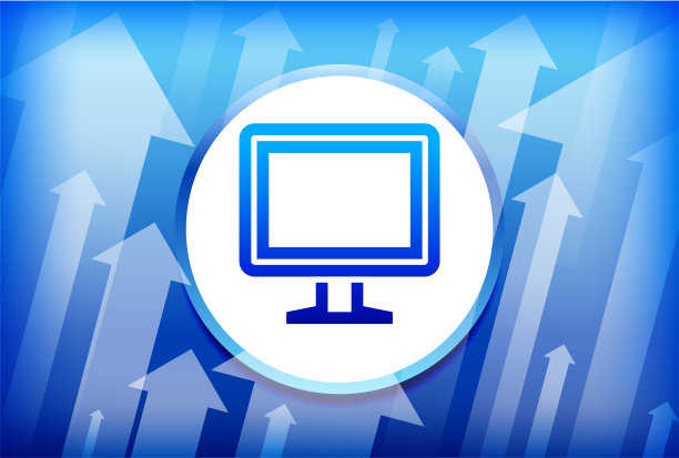 电脑显示器蓝色箭头背景图片下载