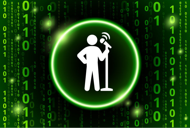 语音二进制码矢量模式背景图片下载