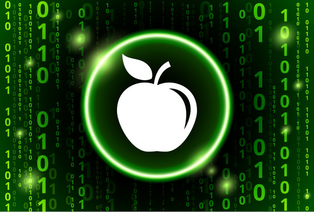 苹果二进制代码矢量模式背景图片下载