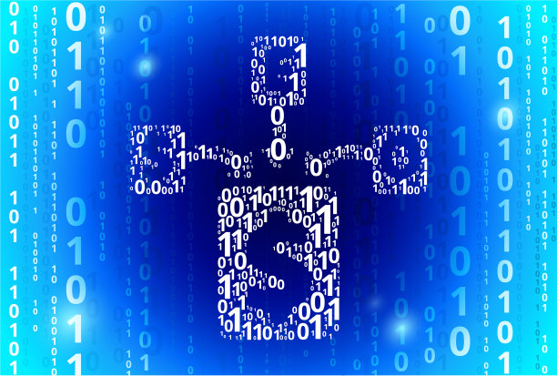 搜索引擎优化与金钱二进制代码蓝色矢量图案背景图片下载