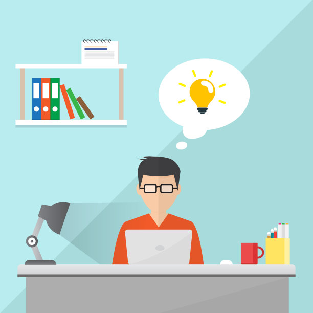 程序员在办公桌上工作图片下载