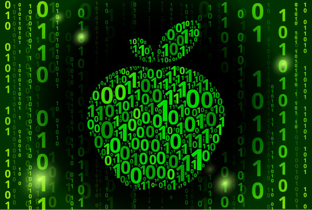 苹果二进制代码矢量模式背景图片下载