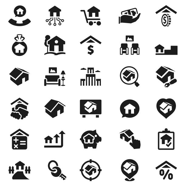 房地产图标集图片下载