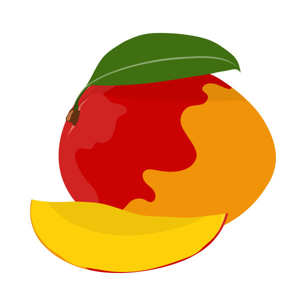 配上整个芒果和一片芒果素材图片