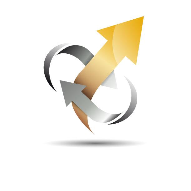 向量符号箭头在两个箭头中，输出素材图片