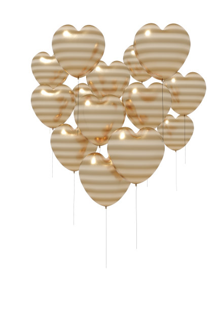 3D渲染心形球图片下载