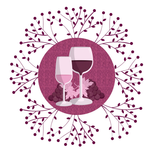 葡萄酒圆象征图片下载