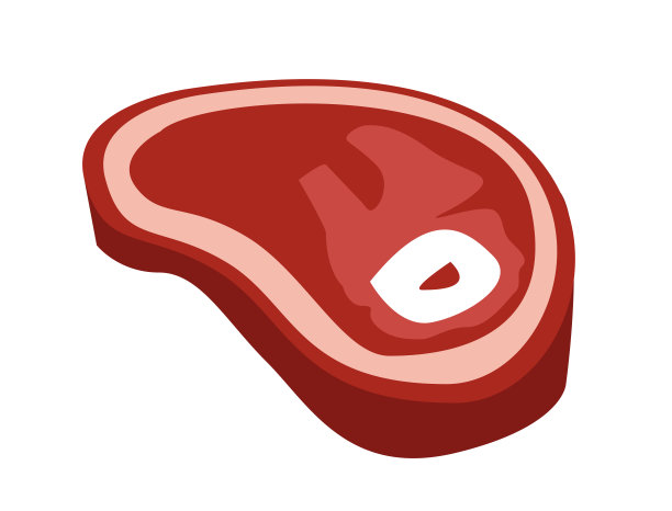 卡通火腿矢量插图上的白色背景图片下载