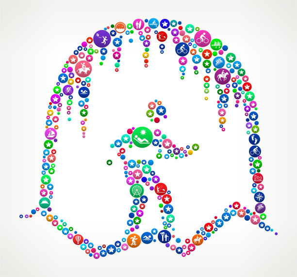 探索洞穴探险旅行矢量图标模式图片下载