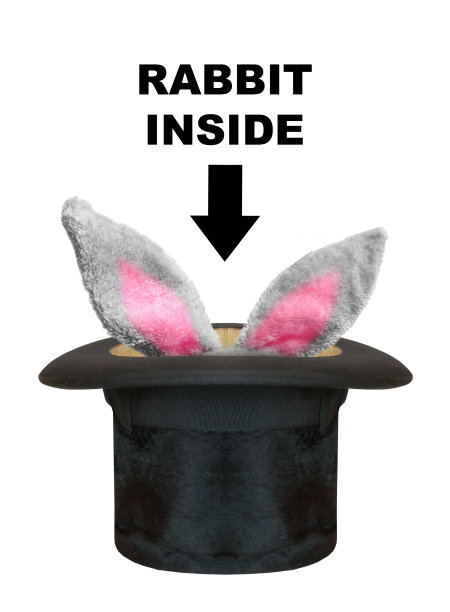 魔术师的帽子里藏着兔子。图片下载