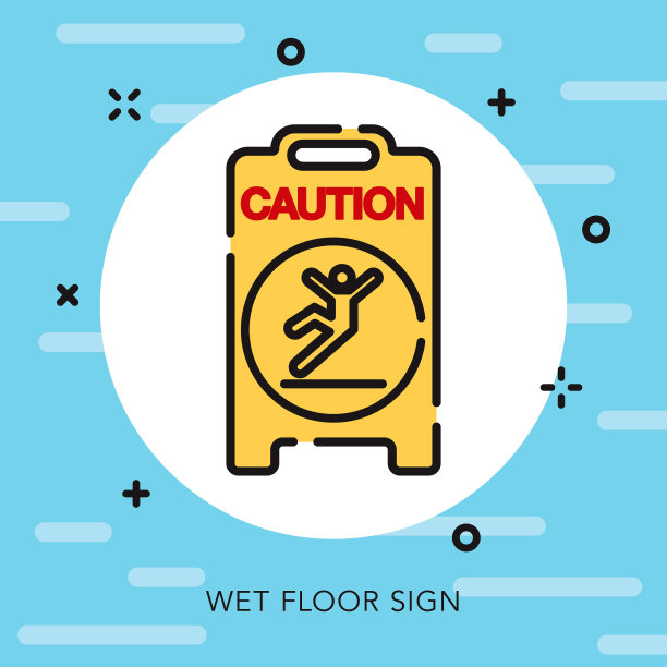 警告标志开放轮廓清洁用品图标图片下载