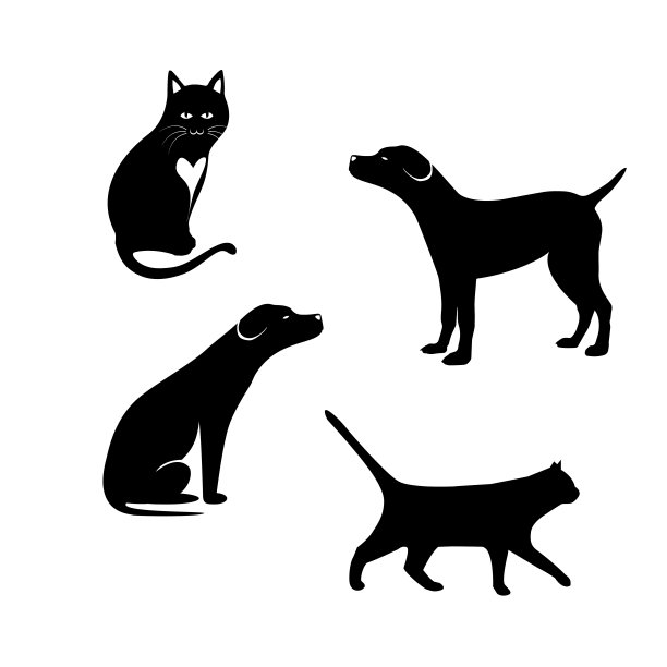 剪影宠物设计图片下载