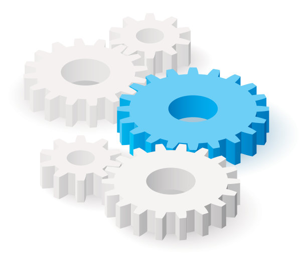 蓝色齿轮图片下载